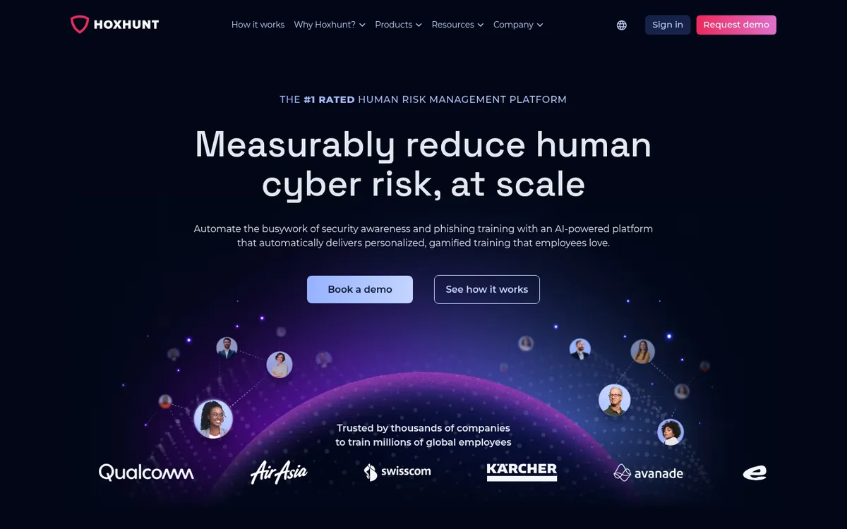 Hoxhunt homepage